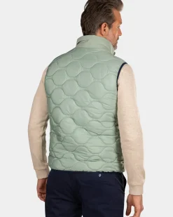 Groene gewatteerde bodywarmer - Sage