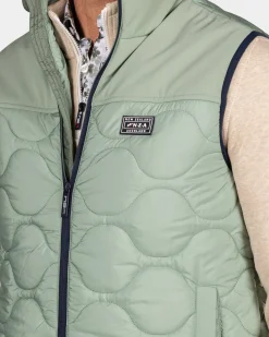 Groene gewatteerde bodywarmer - Sage