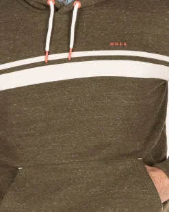 Groene hoodie met witte streep - Jacket Army