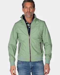 Groene katoenen bomber
