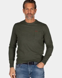 Groene katoenen longsleeve