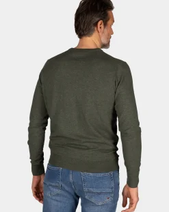 Groene katoenen longsleeve