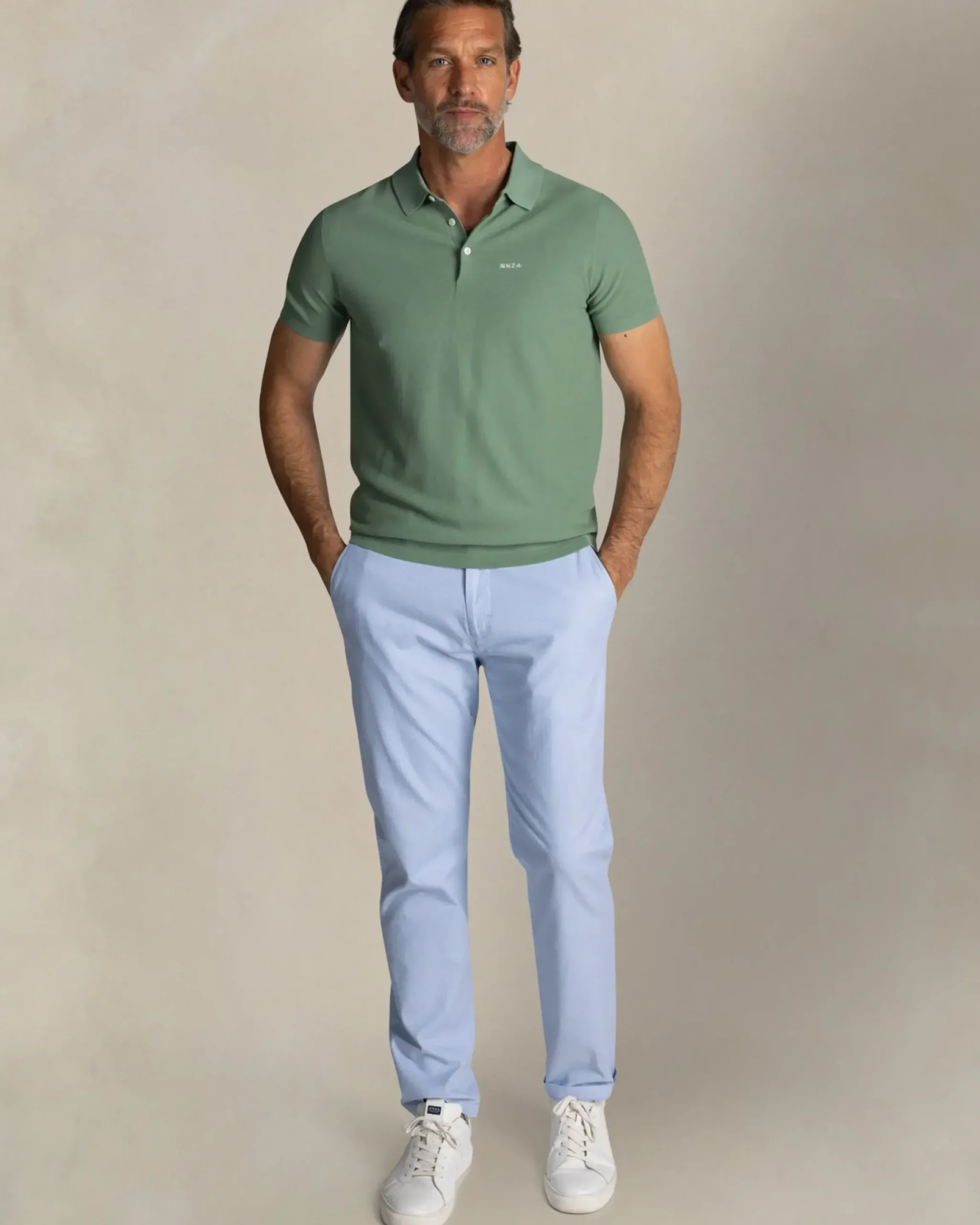 Groene katoenen polo