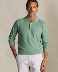 Groene katoenen rugbysweater