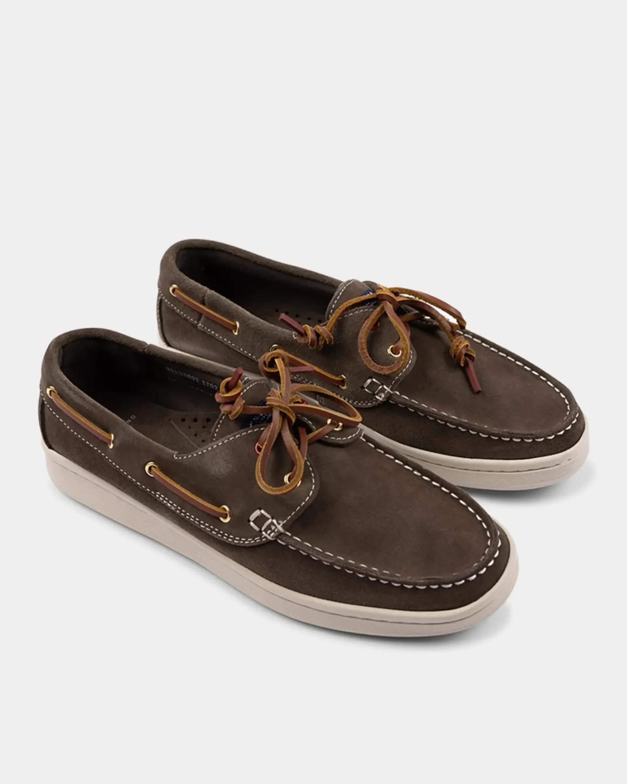 Groene leren bootschoenen