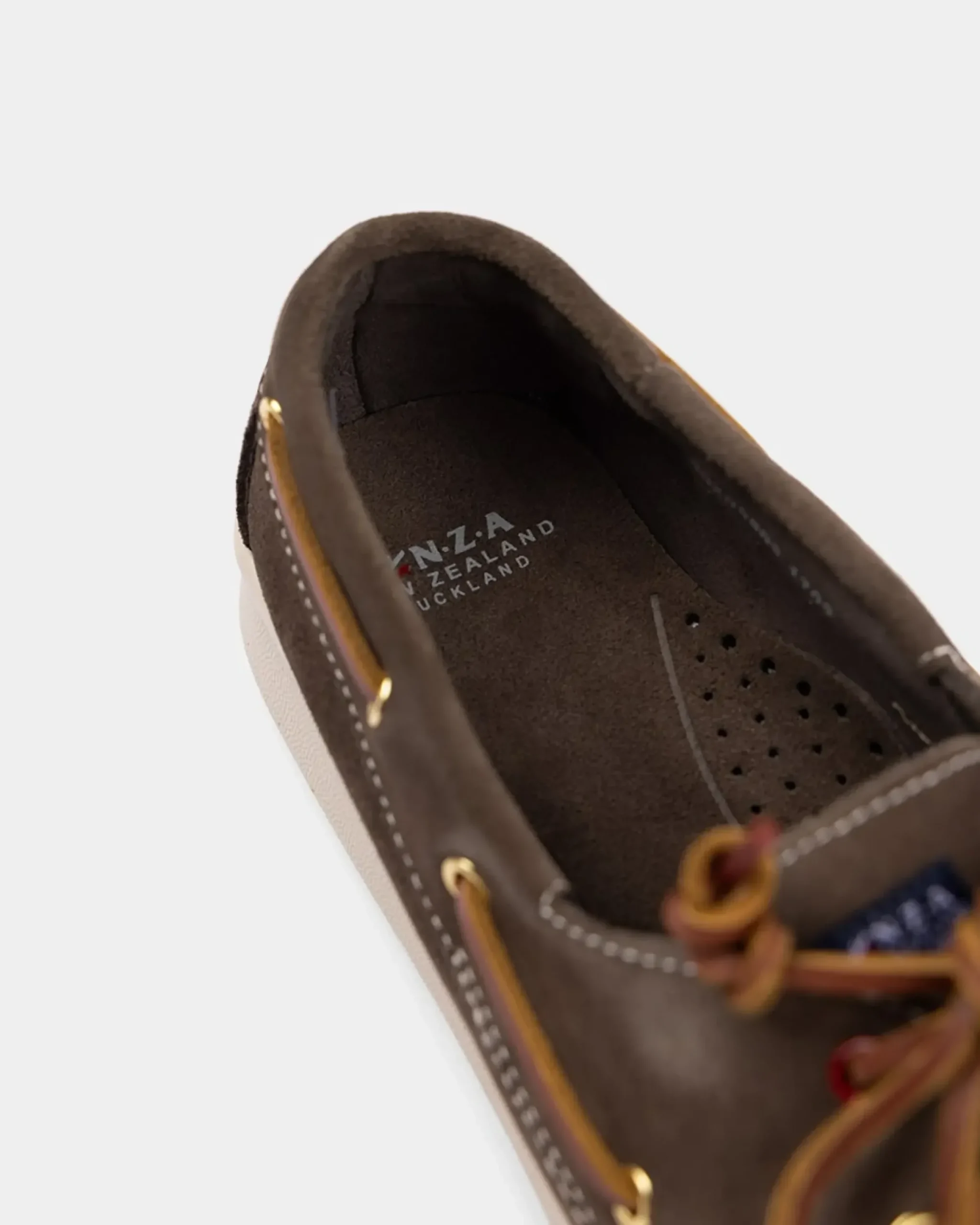 Groene leren bootschoenen