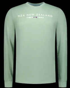 Groene longsleeve met ronde hals - Sage