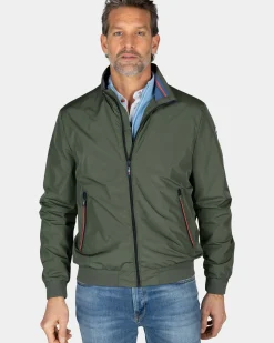 Groene nylon bomber