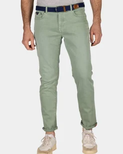 Groene 5-pocketjeans - Sage
