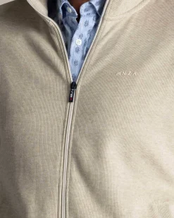 Groen katoenen vest met rits