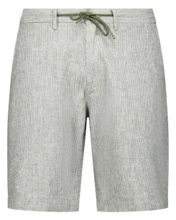 Groen linnen cargo short