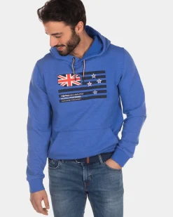 Hoodie met vlag - Intense Cobalt