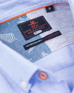 Katoenen blauw overhemd - Rhythm Blue