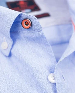 Katoenen blauw overhemd - Rhythm Blue