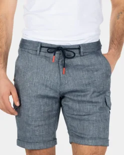Katoenen cargo korte broek - Key Navy