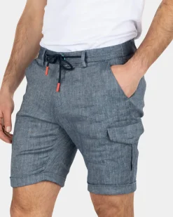 Katoenen cargo korte broek - Key Navy
