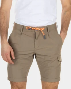 Katoenen cargo korte broek - Stone