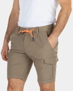 Katoenen cargo korte broek - Stone