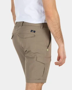 Katoenen cargo korte broek - Stone