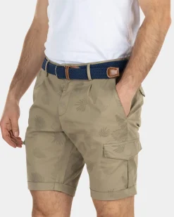 Katoenen cargo shorts met bloemenprint - Beach Sand
