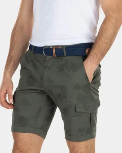 Katoenen cargo shorts met bloemenprint - High Summer Army