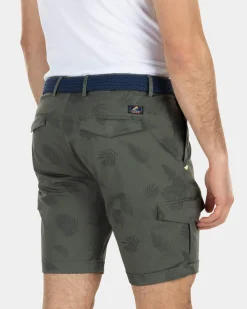 Katoenen cargo shorts met bloemenprint - High Summer Army