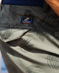 Katoenen cargo shorts met bloemenprint - High Summer Army