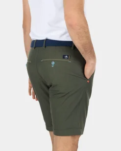 Katoenen chino korte broek - Army