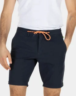 Katoenen chino korte broek met aantrekkoord - High Summer Navy
