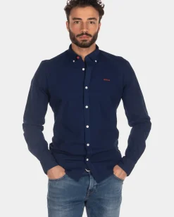 Katoenen overhemd - Indigo