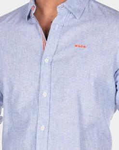 Katoenen overhemd met lange mouw - Rhythm Blue