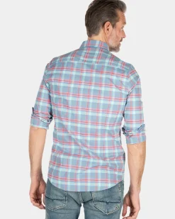 Katoenen overhemd met ruit - Blue Multicolour