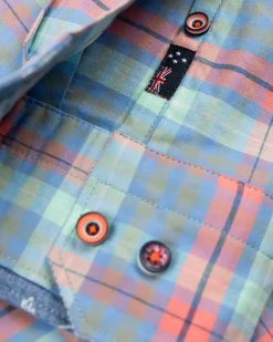 Katoenen overhemd met ruit - Blue Multicolour