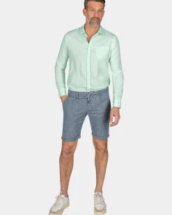 Katoenen overhemd - Teal Green