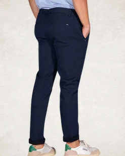 Katoenen stretch chino relaxed