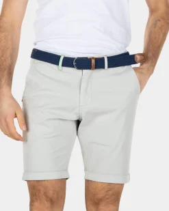 Katoenen stretch chino shorts Grijs