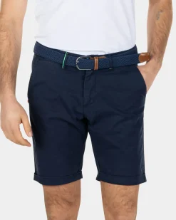 Katoenen stretch chino shorts - Key Navy