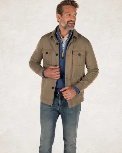 Katoenen stretch overshirt