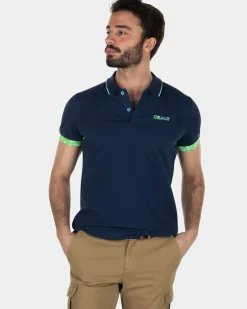 Katoenen stretch polo - Key Navy