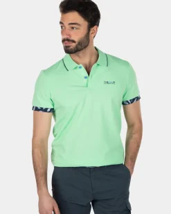 Katoenen stretch polo - Sea Green