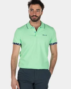 Katoenen stretch polo - Sea Green