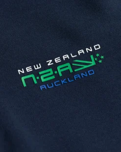 Katoenen trui met rits Urenui - Reef Navy