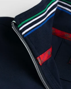 Katoenen trui met rits Urenui - Reef Navy