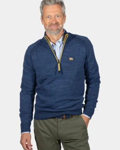 Katoen kasjmier trui Graham - Ink Navy