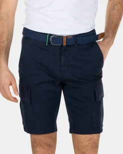 Katoen stretch cargo shorts - Key Navy