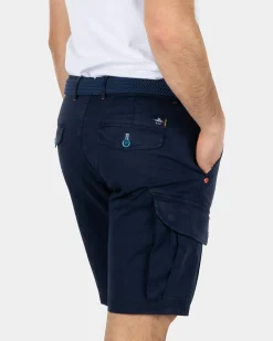 Katoen stretch cargo shorts - Key Navy