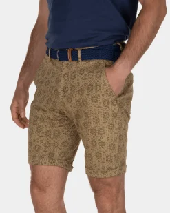 Korte broek met print Plimmerton - Tobacco Brown
