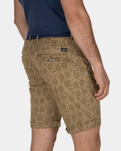 Korte broek met print Plimmerton - Tobacco Brown