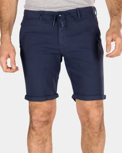 Korte broek van katoen en linnen - Ocean Navy