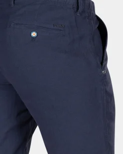 Korte broek van katoen en linnen - Ocean Navy